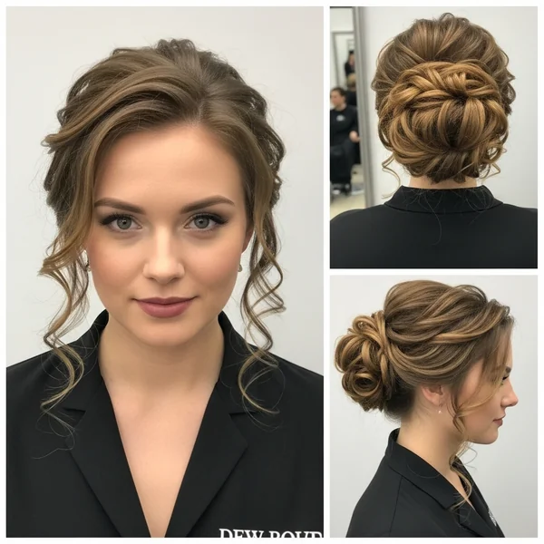 curly bun wedding hairstyles