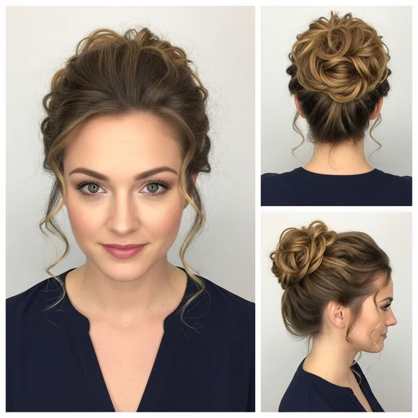 Curly Hairstyles Updo Easy Messy Buns