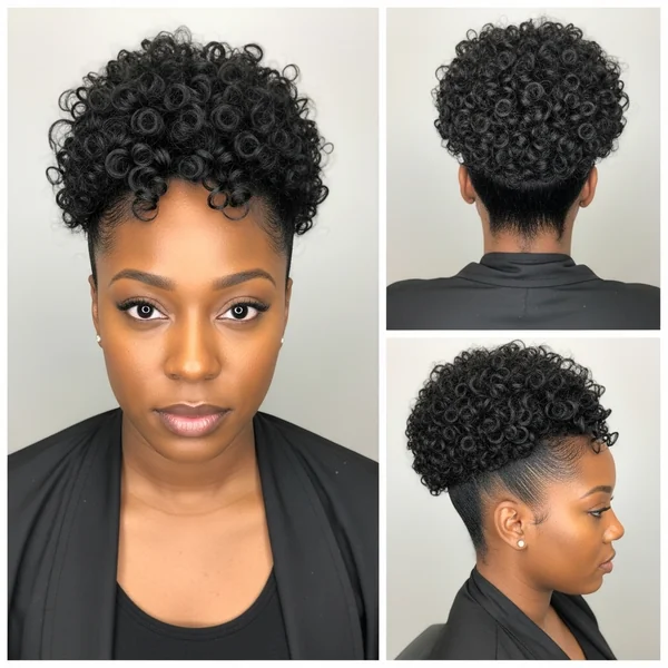 curly updo hairstyles for black women