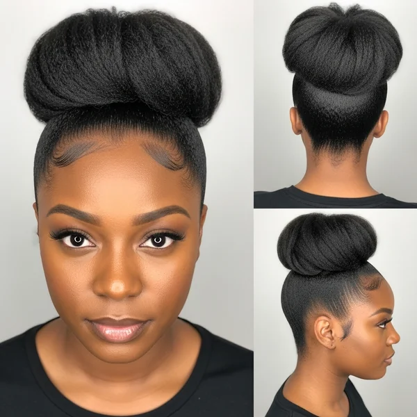 Donut Bun Hairstyles for Black Women
