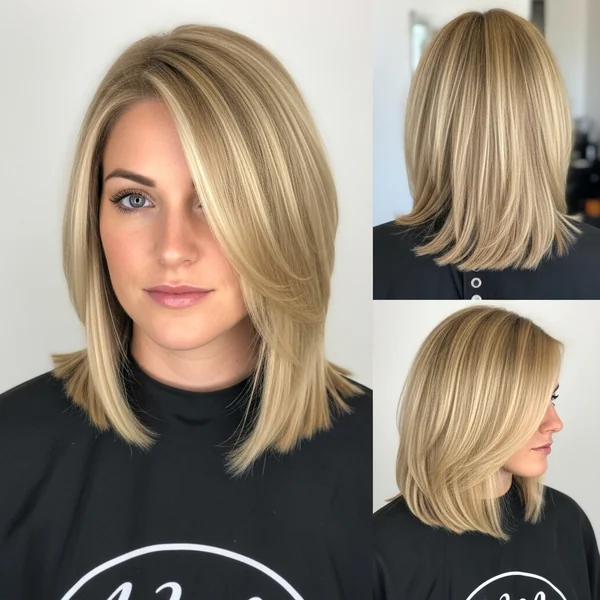 Long Angled Bob Hairstyles Blonde