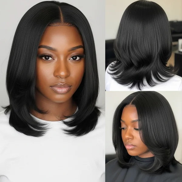 Long Angled Bob Hairstyles For Black Women