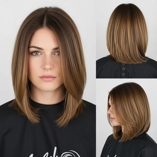 Long Angled Bob Hairstyles For Fine Hair