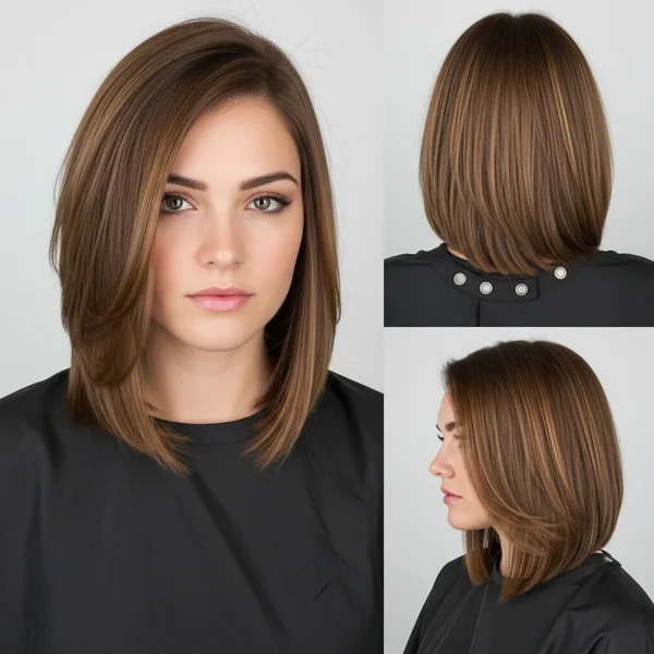 Long Angled Bob Hairstyles For Thick Hair