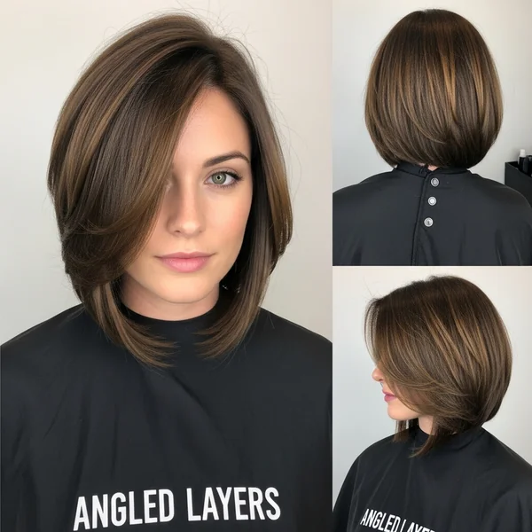 Long Angled Bob Hairstyles Mid Length