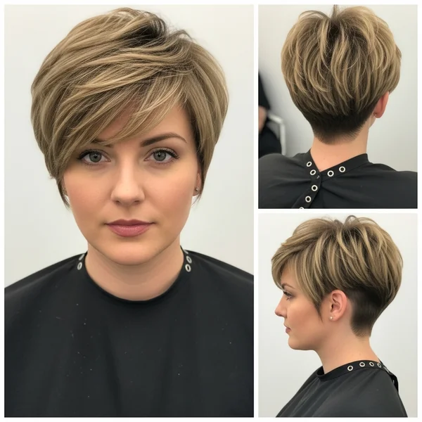 Long Pixie Haircut with Undercut
