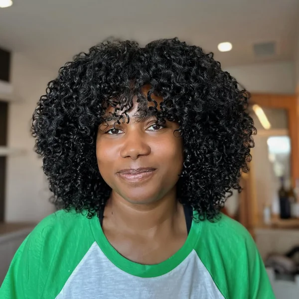 short afro hairstyles half up half down