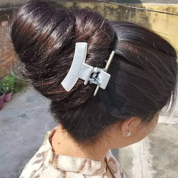 Massive High-Volume Messy Bun with Matte Claw Clip