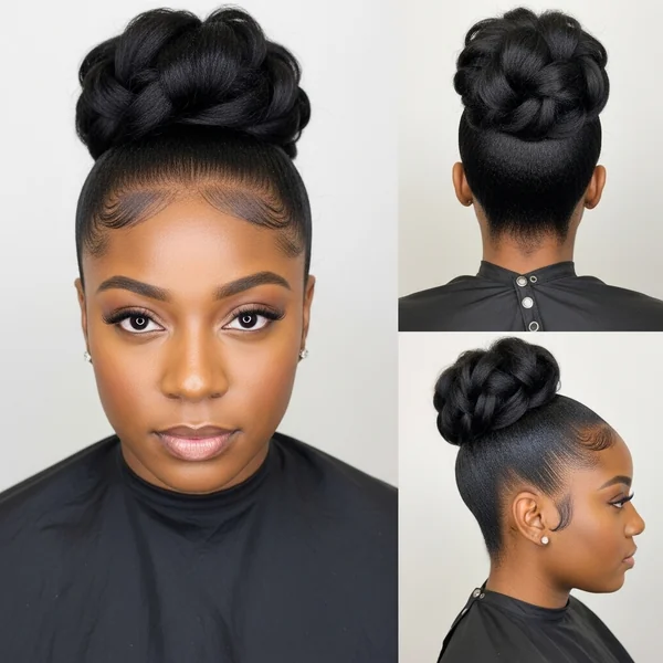Mid Bun Hairstyles for Black Women