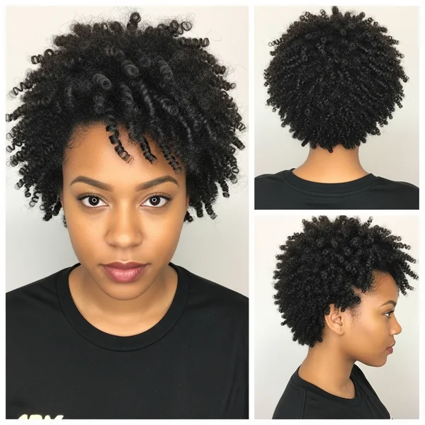 Short Afro Hairstyles Half Up Half Down
