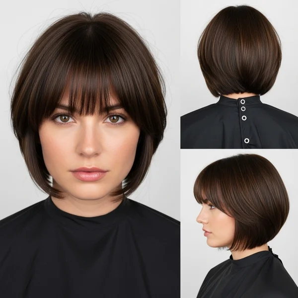 Short Layered Haircuts With Curtain Bangs Straight Hair