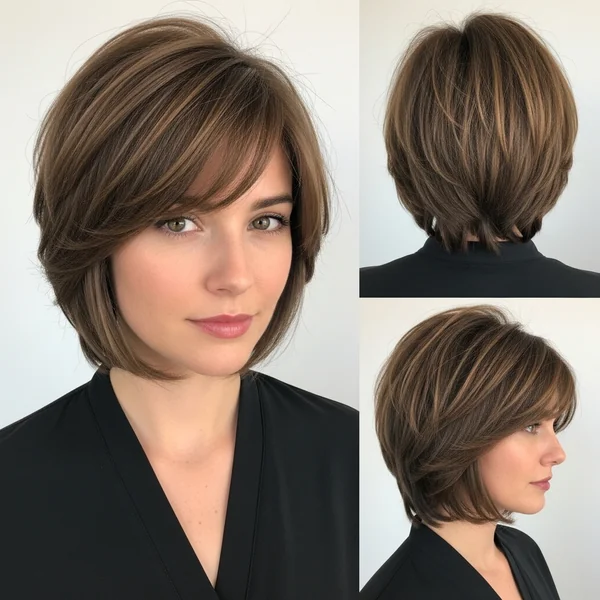 Short Layered Haircuts With Side Bangs