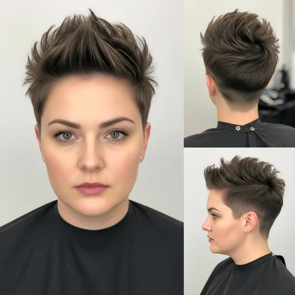 Short Spiky Haircuts For Round Face
