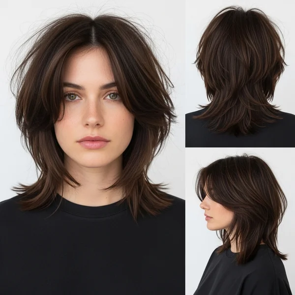 Shoulder Length Shag Haircut