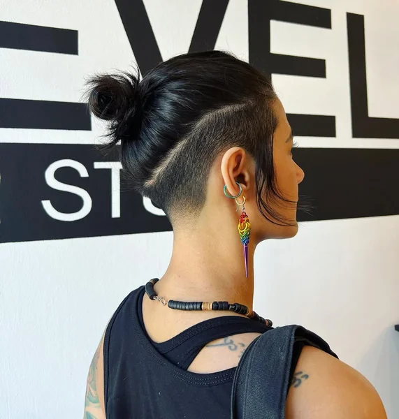 long pixie haircut with undercut