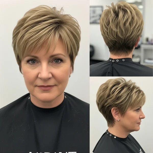Undercut Pixie Haircut for Older Women