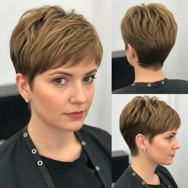 Undercut Pixie Haircut for Round Faces