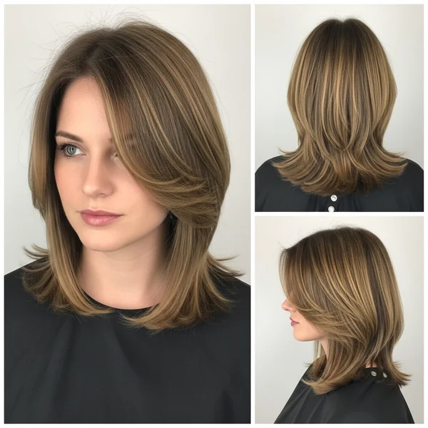 V-Shaped Shoulder Length Haircut