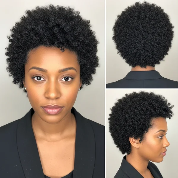 Very Short Afro Hairstyles 4C Hair