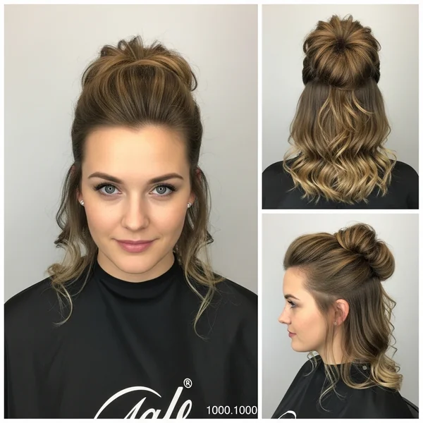 Half Up Half Down Spiky Bun