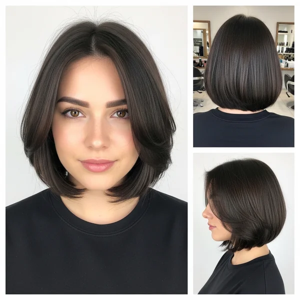 korean bob haircut round faces