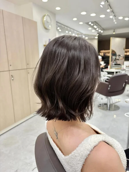 Modern Blunt Korean Bob with Subtle Outer Flips