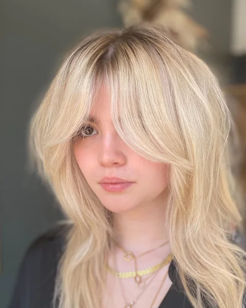 Piecey Brunette Wolf Cut with Wispy Tapered Layers