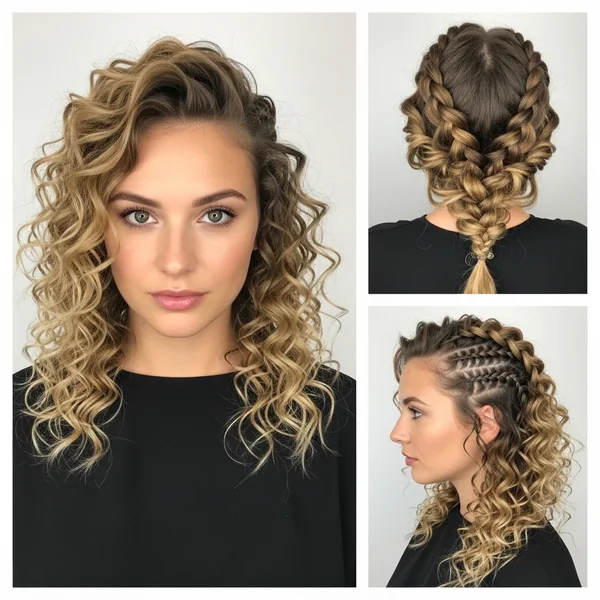 summer curly hairstyles braids