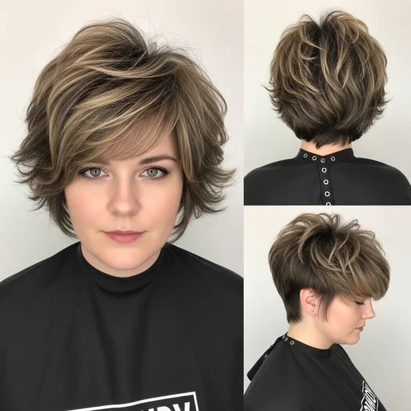 wolf cut thick hair