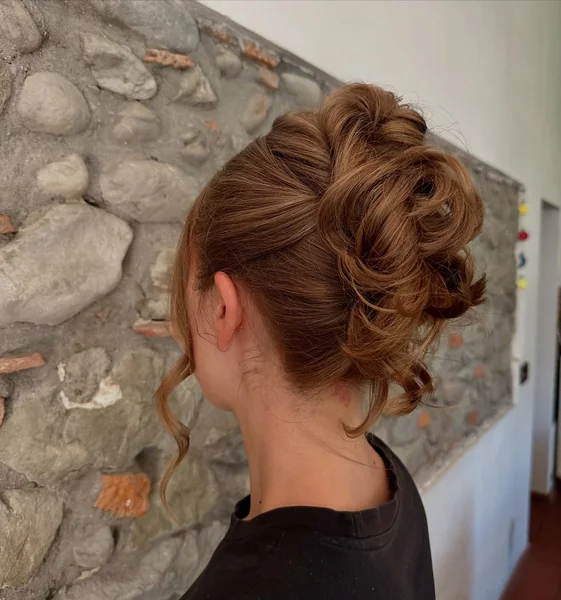 Formal High Bun Updo for Medium Hair