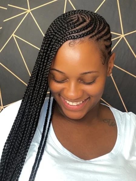 Classic Side-Swept Lemonade Braids