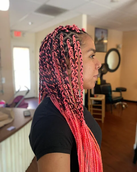 Pink Ombre Box Braids