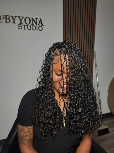 Medium Passion Twists with Voluminous Curls