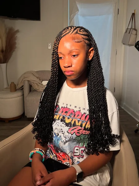 Lemonade Braids with Curly Ends for Kids