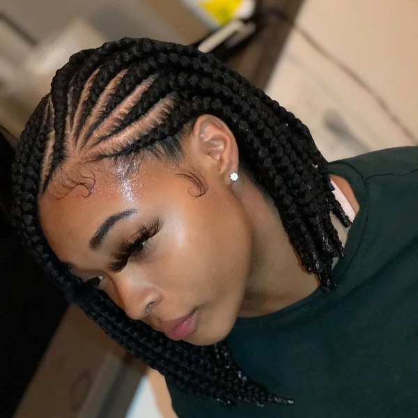 Cornrow Bob with Baby Hair