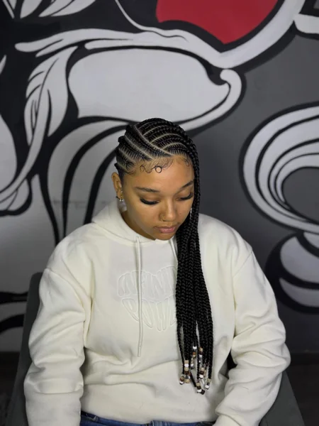 Lemonade Braids with Beads at the Tips