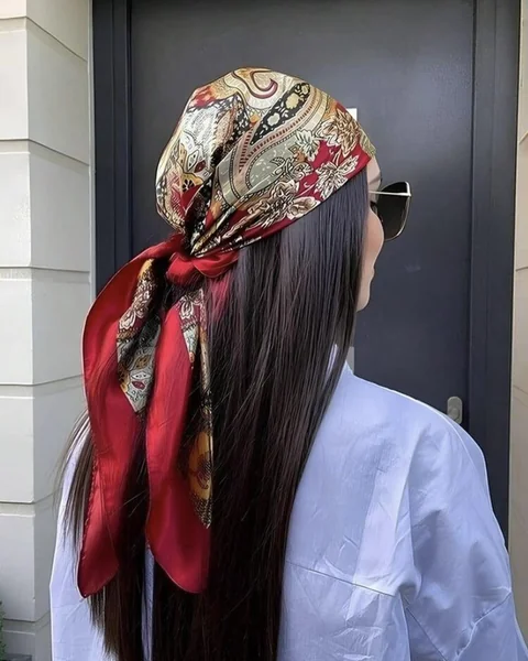 Red Ornate Kerchief Tie