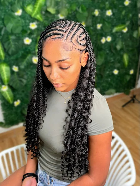Lemonade Braids with Long Defined Curls
