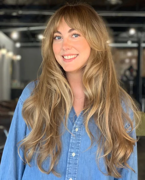 Golden Blonde Curtain Fringe