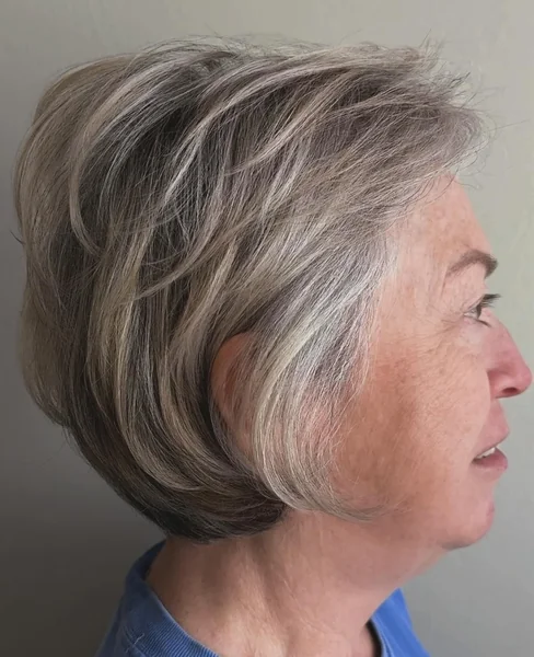 Graduated Gray-Blonde Wedge