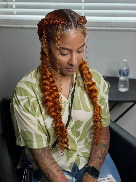 Two-Tone Braids in Vivid Copper