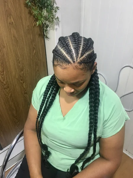 Two Braids with a Fan-Pattern Part