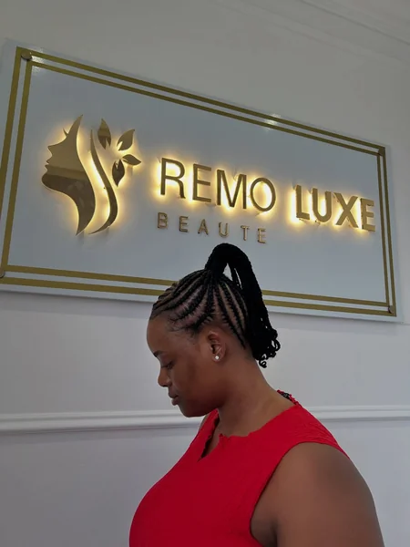 Cornrow Updo for a Polished Look