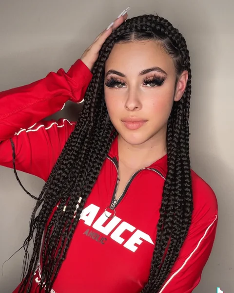 Long Black Box Braids, Classic Style