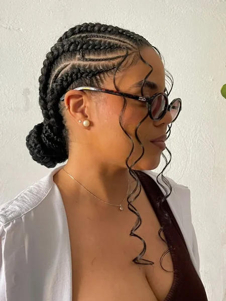 Ghana Weaving All-Back Hairstyle