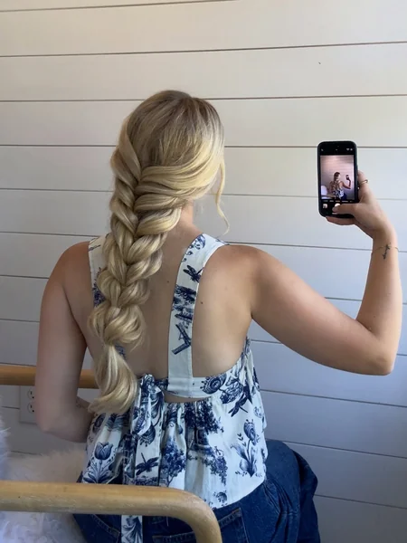Thick Single Braid Ponytail