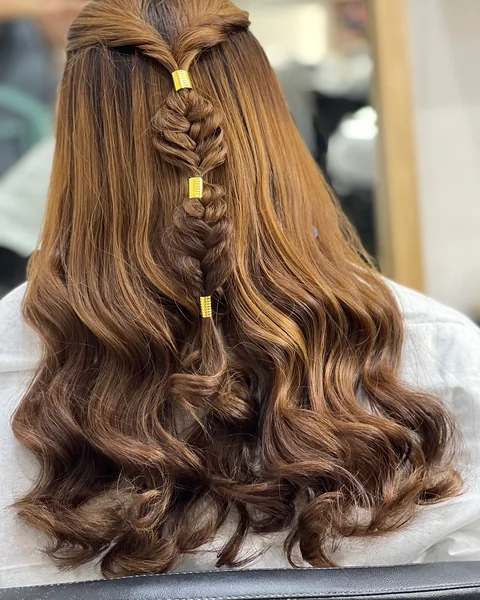 Half-Up Braid with Hair Cuffs