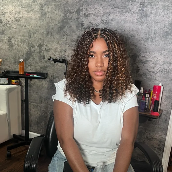Short Boho Braids Hairstyle