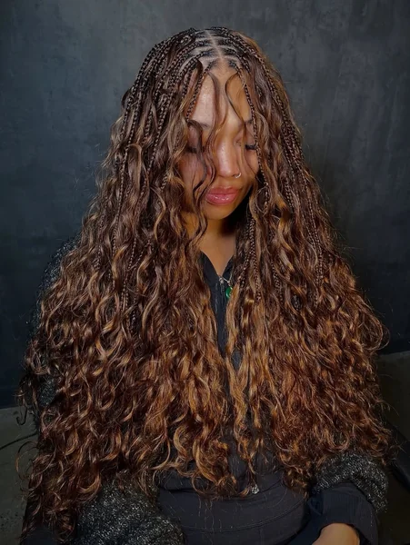 Boho Braids Loose Curl Style
