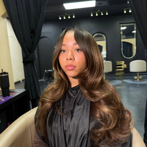 Warm Highlighted Waves Sew In